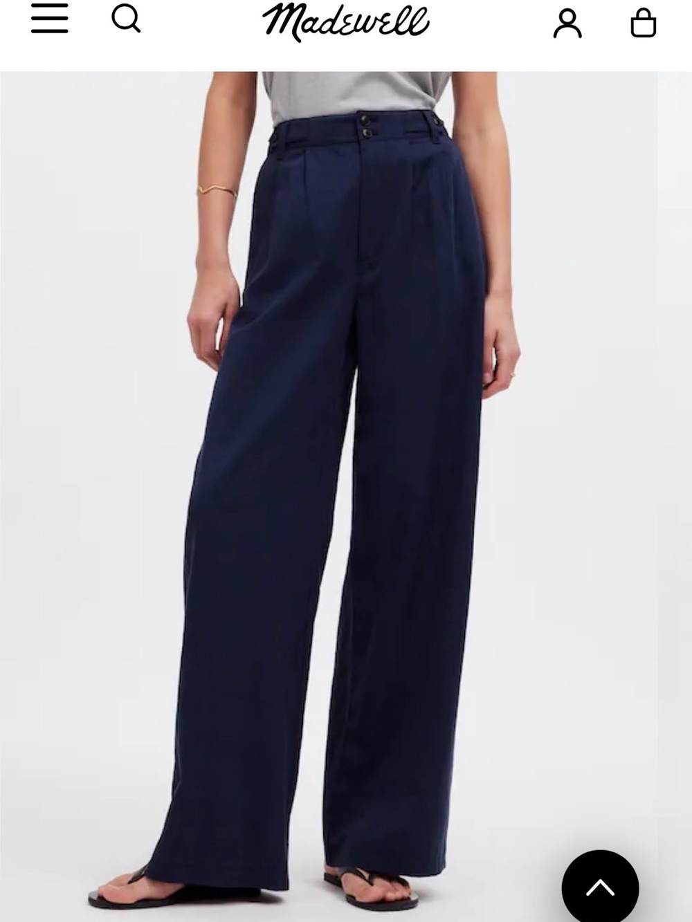 Madewell Harlow wide leg trouser